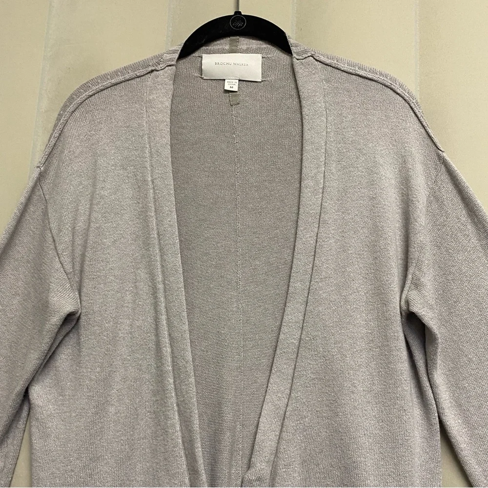 Brochu Walker Women’s Sweater Cardigan Medium Cotton Cashmere Quiet Luxury